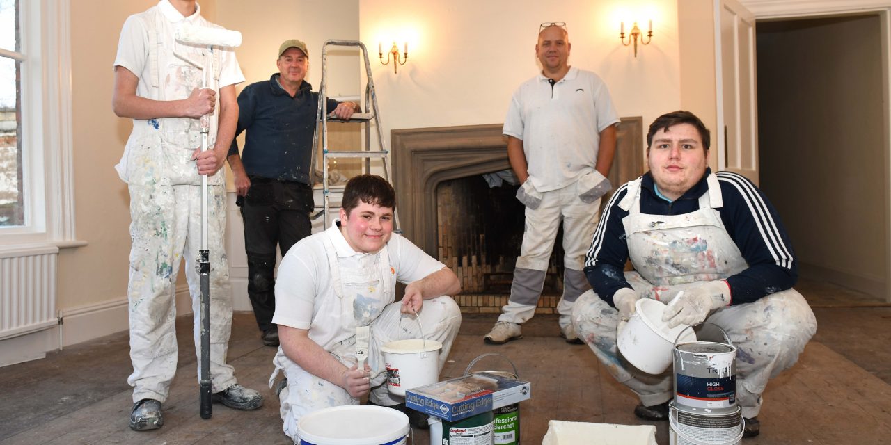 Students brush up their painting and decorating skills at Raby Castle