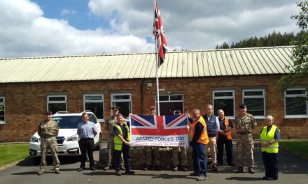Landmarc flies the flag at local training camp to celebrate Armed Forces Week