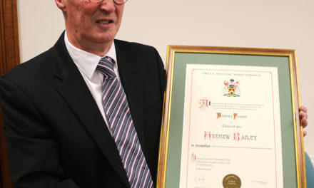 Retired Town Clerk made Freeman of Great Aycliffe