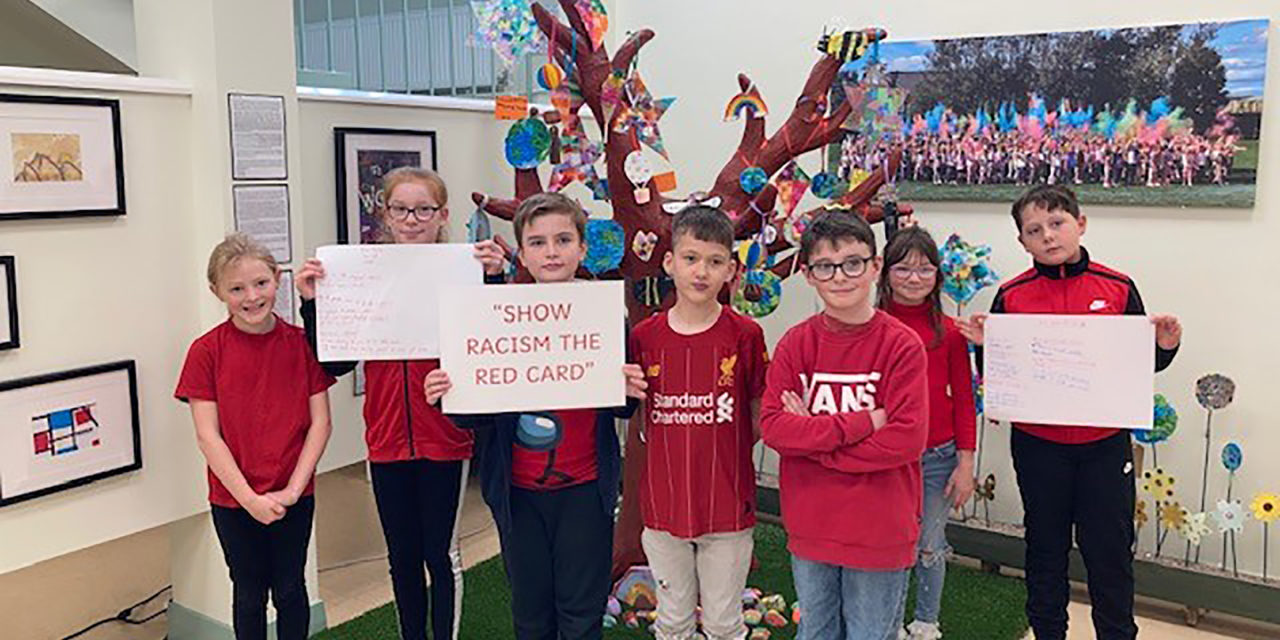 Pupils Showing Racism the Red Card