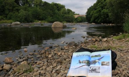 Chocks Away; Full throttle take- off from May 1st 2022 for Gainford & Winston Church Website with historic Spitfire (beneath bridge) feature