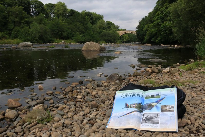 Chocks Away; Full throttle take- off from May 1st 2022 for Gainford & Winston Church Website with historic Spitfire (beneath bridge) feature