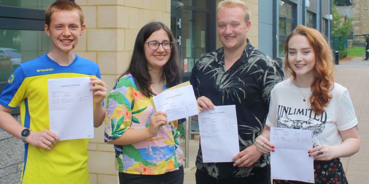 Sixth Formers celebrate 100% pass rate at King James 