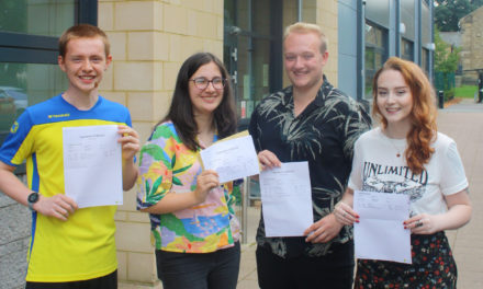 Sixth Formers celebrate 100% pass rate at King James 