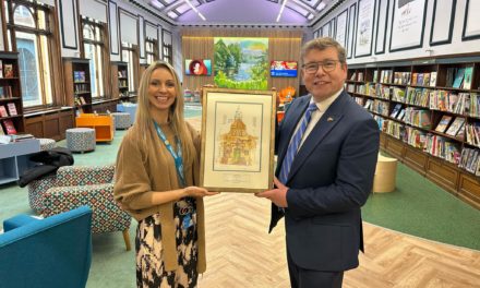 Artwork gifted by local MP to commemorate library reopening