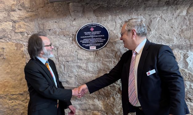 HOPETOWN DARLINGTON CELEBRATES NATIONAL RAILWAY HERITAGE CHAIRMAN’S SPECIAL AWARD WITH PLAQUE UNVEILING CEREMONY