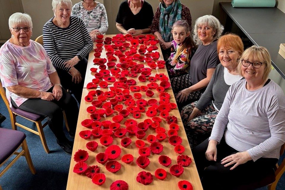 Aycliffe Village WI Poppy Making
