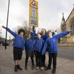 School children spread road safety messages