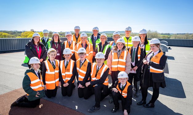 Topping Out Milestone Celebrated at Greenfield Academy, Newton Aycliffe