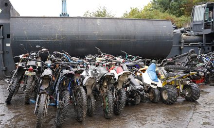 Durham Constabulary crush illegal bikes