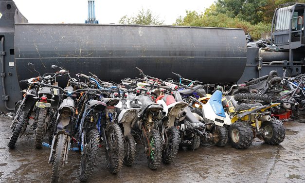 Durham Constabulary crush illegal bikes